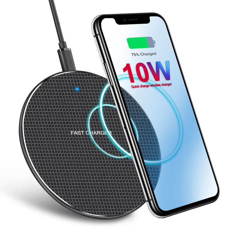 2020 New Fast Charging 10W Portable Qi Wireless Charger Cell Phone Charging Pad Battery Charger for iPhone 11 Pro Max - 翻译中...