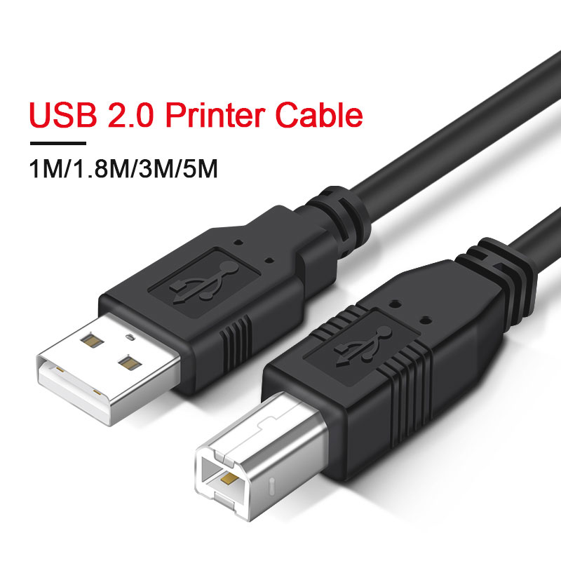 كابل طابعة USB USB من النوع A إلى B من الذكور إلى الذكور كابل طابعة Canon Epson HP ZJiang Label DAC USB