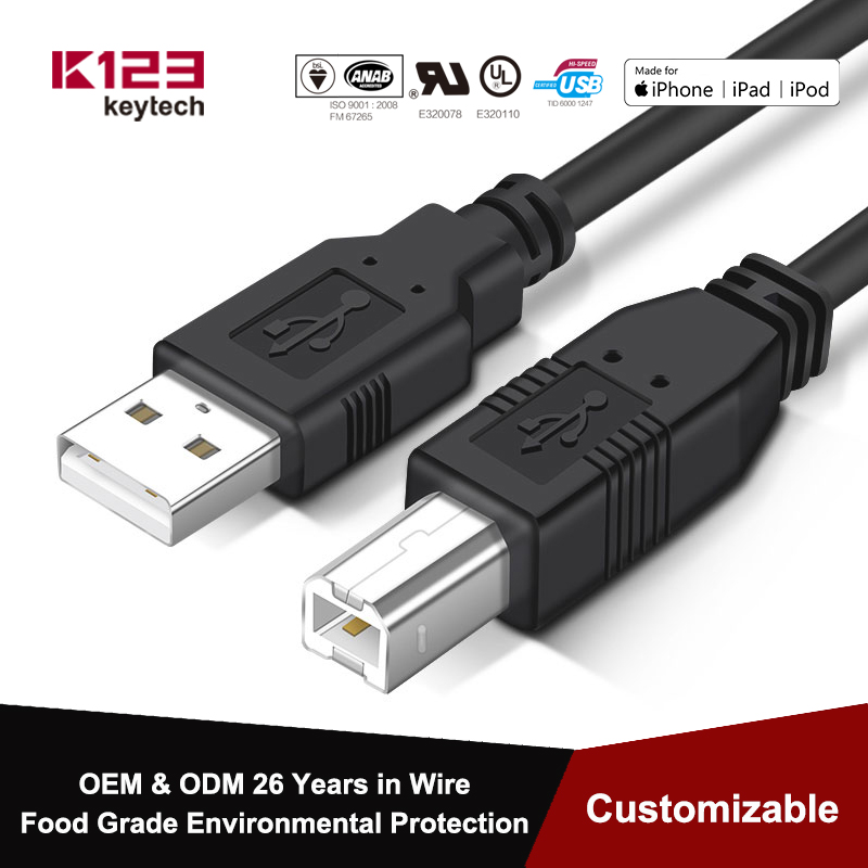 USB 2.0 Printer Cable USB Type A to B Male to Male Printer Cable For Canon Epson HP Label DAC USB Printer - 翻译中...